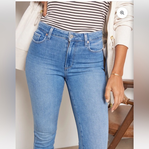 PAIGE Cindy, Princess Blue Straight Leg Jeans. Still sold at Evereve - Picture 3 of 5